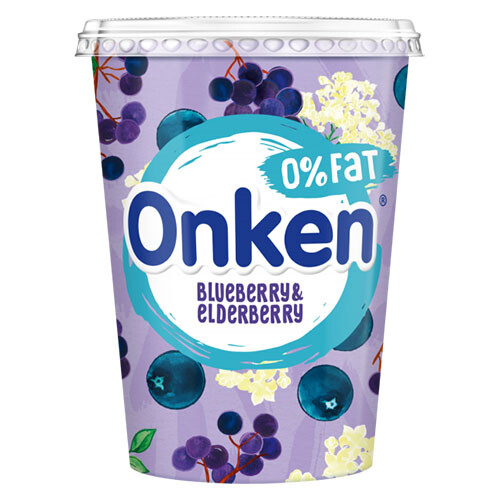 徳國 Onken 在英國推出的優格產品，添加藍莓及接骨木莓成份